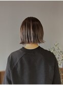 白髪ぼかしハイライトでプツっとミニボブ小顔効果/ショート/ボブ