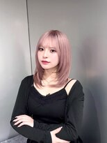 アルーシェ 新宿店(Alushe)&nbsp;ピンク×ミディアムレイヤー