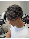ホワイトシルバーアッシュバレイヤージュセンターパート
