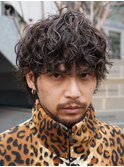 原宿メンズパーマルーズパーマシャドウパーママッシュウルフ緩め