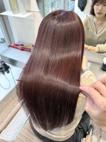 キュア 池袋(CURE) 7トーンブリーチなしボルドーレッド×髪質改善 #115