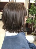 _極細ハイライト！グレージュカラー