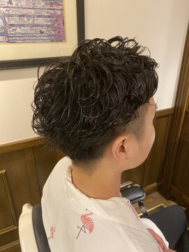 ヒロギンザバーバーショップ 神楽坂店(HIRO GINZA BARBER SHOP) 七三ナチュラルウェーブ