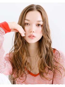 タヤ 麹町店(TAYA) 20代シースルーバングハイライトオリーブカラー外ハネロング