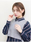大人可愛い丸みショートボブ