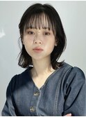 【20代30代人気カット】シースルーバング × 菱形ボブ