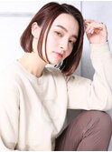 大人可愛い20代30代40代小顔 チェリーブラウン D2