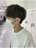 刈り上げなしマッシュ×オリーブグレージュ