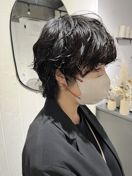 カフカ(CAFCA) 伸ばしかけショートウルフ×パーマ.