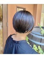 ココカラヘアー ニコ(cococara hair nico)&nbsp;大人可愛い/ショートボブ/丸みボブ/前髪なし/20代/30代
