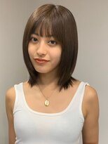 ベレーザ 渋谷(BELEZA) 5050髪質改善アッシュブラックカーキベージュ艶髪ロブ