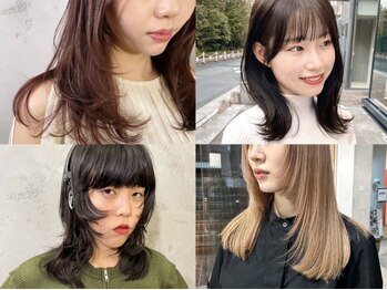 ノラ ヘアーサロン(NORA HAIR SALON)の写真/【おくれ毛】を出して結んだ時の顔周りも可愛くなる！トレンドウルフも動きを出して印象チェンジ♪