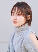 ショートボブショートカット髪型30代40代50代大人ボブ外ハネ小顔