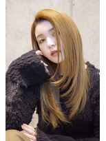 アンダー(ANNDER)&nbsp;フェイスレイヤーロング(ANNDER)ダブルカラー/ブリーチカラー/