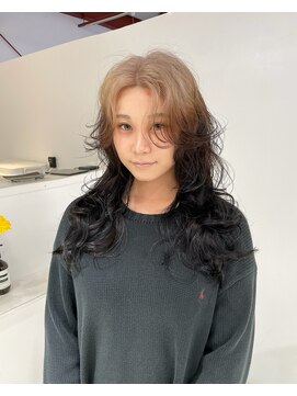 ブリックマウントヘアメイク(Blic mt hair make) ルーツカラーロング