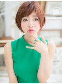 大人ガーリーチェリーレッドミニボブウルフh4越谷20代30代40代