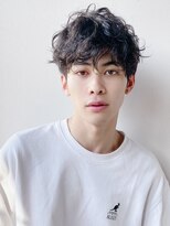 ケーツー 谷町(K-two)&nbsp;メンズパーマ*ニュアンスパーマ*メンズカット*黒髪*30代40代50代