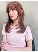 Aimee 町田 おすすめ ピンクブラウン×ミディアムレイヤー