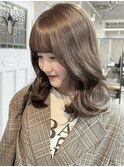 ブリーチいらずで、この透明感ベージュカラー