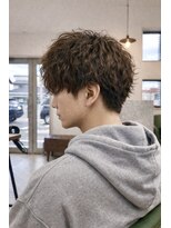 ハイプ(hipe)&nbsp;縦落ちメンズパーマ×マッシュショート【メンズ20、30代ヘア】