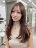 本厚木＊可愛いワンカールヘア/ピンクベージュピンクブラウン