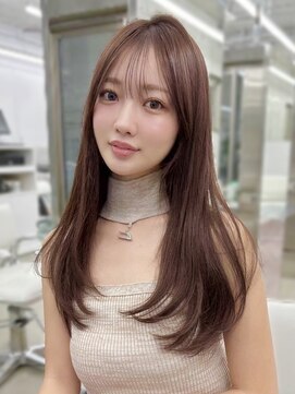 リアンバイアリュール(Lian by Allure) 本厚木＊可愛いワンカールヘア/ピンクベージュピンクブラウン