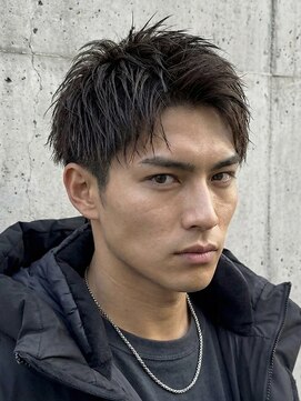 ヘッドストック 大和八木店(HEAD STOCK) メンズショートスパイキーショートアップバングからー