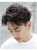 栄ニュアンスパーマカルマパーマセンターパートガイルヘア緩め