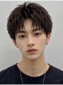 黒髪王道ラウンドマッシュ