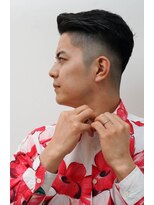 メリケンバーバーショップ コウベ(MERICAN BARBERSHOP KOBE)&nbsp;グランジビジネスオールバック刈り上げにイメチェン@1