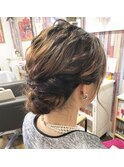 シニヨン 結婚式ヘア アップヘア ヘアセット