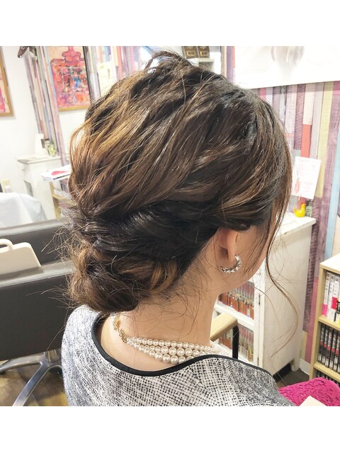 シニヨン 結婚式ヘア アップヘア ヘアセット