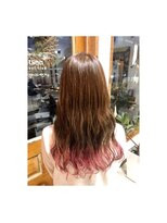 ニア ヘアルーム(near.hair room) ピンクの裾カラー