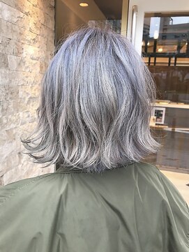 ウノプリール 茶屋町店(unopulir) 【unopulir永尾】外国人風ウェーブ☆ホワイティアッシュ