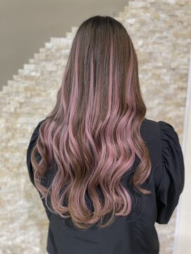 アンク クロス 関内店 ピンクメッシュブラウンエクステ60まい