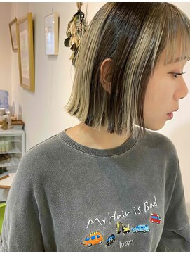 バローチェ 大阪 堀江(Barouche) 【Barouche/中島綾子】　コントラストハイライト　ボブ　堀江
