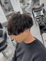 オーバルバイアピッシュ(OVARL by apish) 緩めツイスパ縦落ちツイストパーマメンズパーマ波巻き