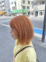 ソワン ドゥ ブレス エルネ 立花店(soin de brace elne)&nbsp;オレンジカラー/ハイトーン/ブリーチカラー/暖色系カラー