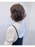 あごラインボブのゆるふわパーマ♪