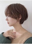 耳掛けショートパーマ