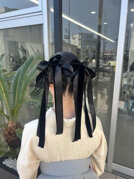 イオ ティラベント 鳳店(io tiravento) リボンを使ったヘアアレンジ♪