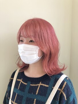 エクファ ヘア シェリル 草津 南草津店(ex-fa hair cherir) イメチェン/ホワイトブロンド/外ハネボブ/美髪/南草津