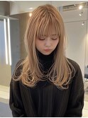 ブリーチ/イメチェン/ホワイトブロンド/外ハネボブ/美髪