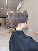 ハイトーン ブリーチ グレー 刈り上げ マッシュ 三宮