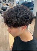 横浜ニュアンスパーマ毛流れセンターパートフェザーパーマ40代◆