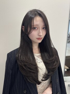 ハピネス 梅田茶屋町店(HAPPINESS) 韓国ヘア/レイヤー/顔周りカット/ブリーチなしカラー/髪質改善