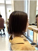 調布レディースコスメストレート外はねボブ縮毛矯正30代