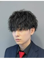 ジェットブラックキューサンロク(JET BLACK 936)&nbsp;波巻きカスタムパーマ　成人式バージョン