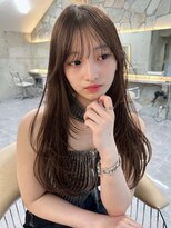 サイン 渋谷(SIGN)&nbsp;韓国ヘアーハッシュカットレイヤーカットグレージュブリーチ無し