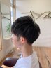 メンズカット+部分ストレート